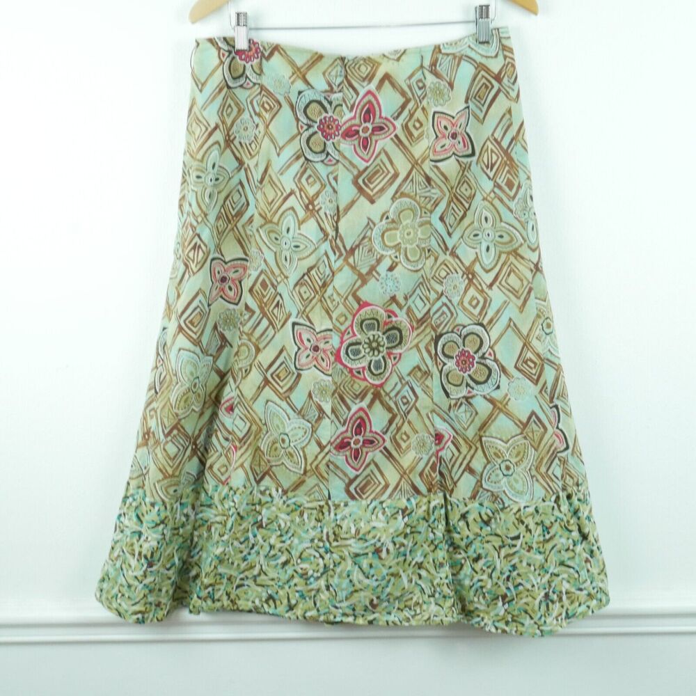 Vintage Size 12 Skirt Y2K A Line Tropical Fairy Grunge Boho Goblincore‎ Festival - Picture 6 of 6